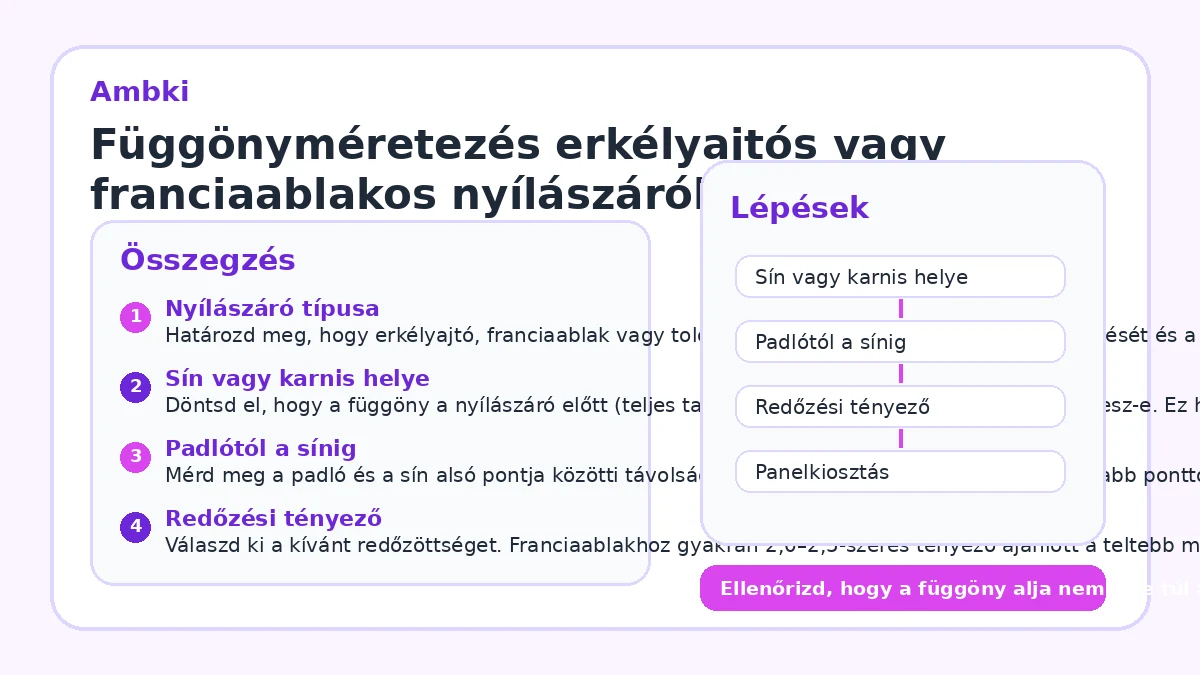 Függönyméretezés erkélyajtós vagy franciaablakos nyílászárókhoz