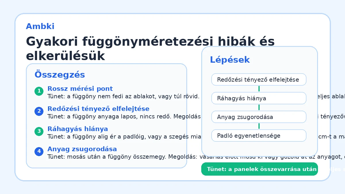 Gyakori függönyméretezési hibák és elkerülésük